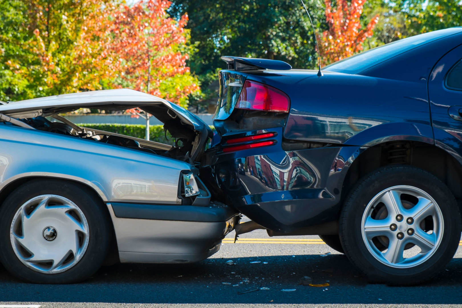 Road traffic accident involving two cars Road traffic accident involving two cars