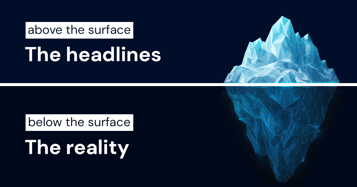 Cyber Icerberg Headlins vs Reality